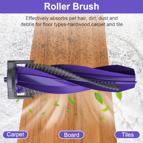 Image of HASTHIP Compatible with Narwal Freo X Plus, Zero-tangling Silent Roller Brush Smart Robot Vacuum Cleaner Replacement Roller Brush Main Brush, with 1 Cleaning Brush Tool