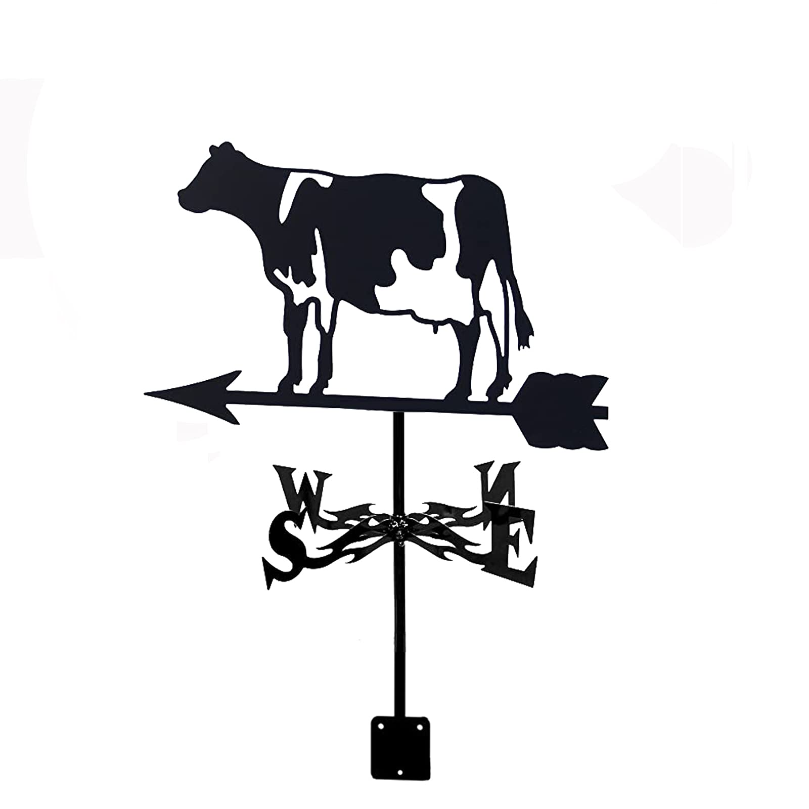 WIQUYBML wind vane Wind Vane For Yard Measuring Tool Cows Vulture Trout Garden Mount Stake, Direction Indicator Outdoor Bracket Weathervane for Farm Barn (