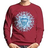 Marvel Christmas Guardians of The Galaxy Star Lord Mask Snowflake Design Men's Sweatshirt
