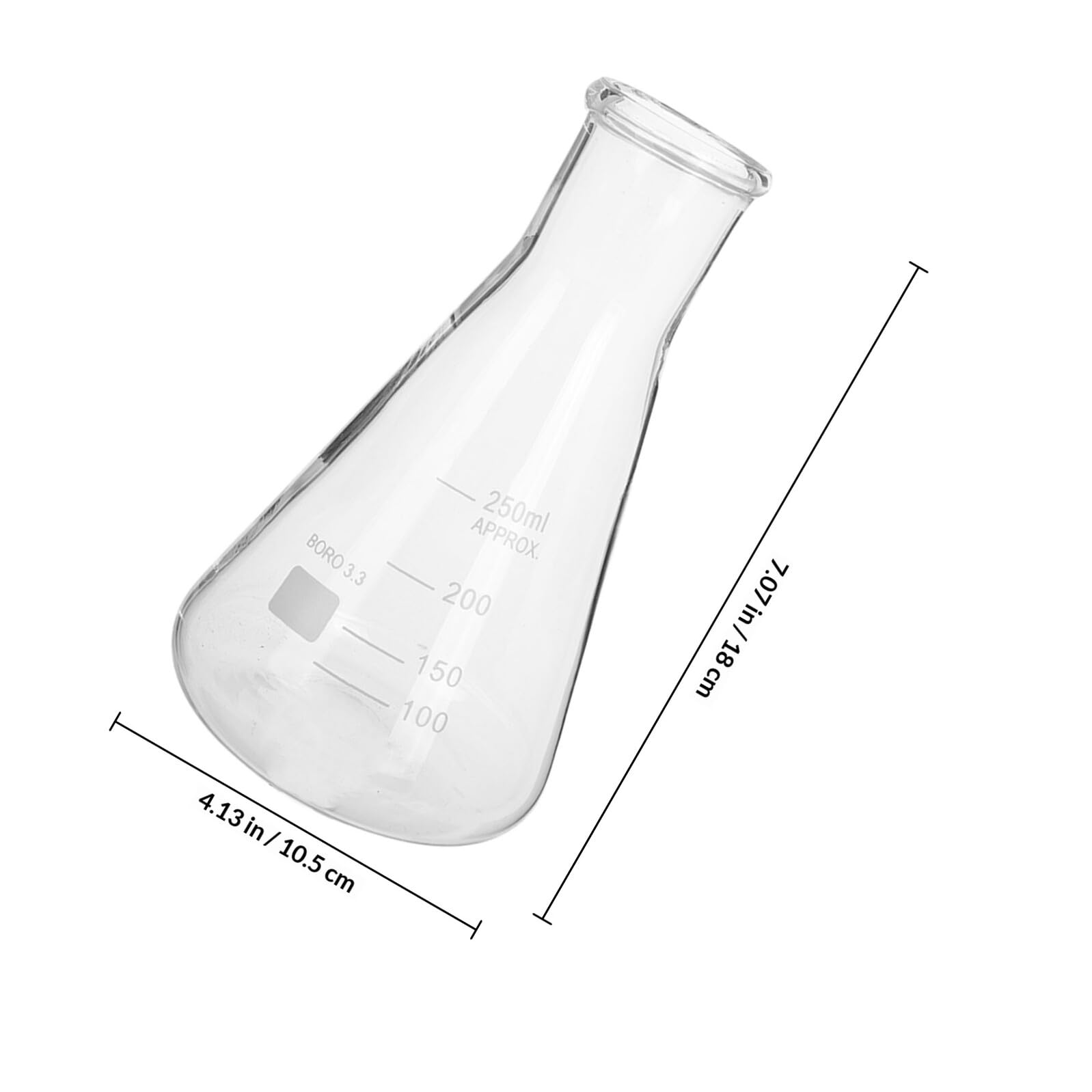 Luxshiny Juego de 5 Matraces Capacidad Variada de 50ml a 1l de de Borosilicato Erlenmeyer Base Triangular, Resistente a Altas para