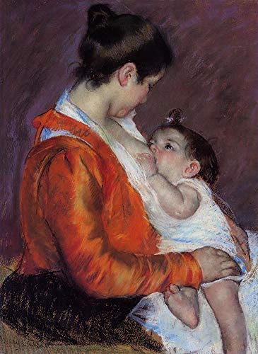 Peinture Louise allaitant son enfant par Mary Cassatt | Toile peinte à la main haut de gamme
