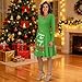 Viewamoon Christmas Tree Print Mom and Daughter Matching Clothes Green Long Sleeve Flowy Dresses Fashion Swing Dress for Women Girls Fall Winter Dress for Vacation