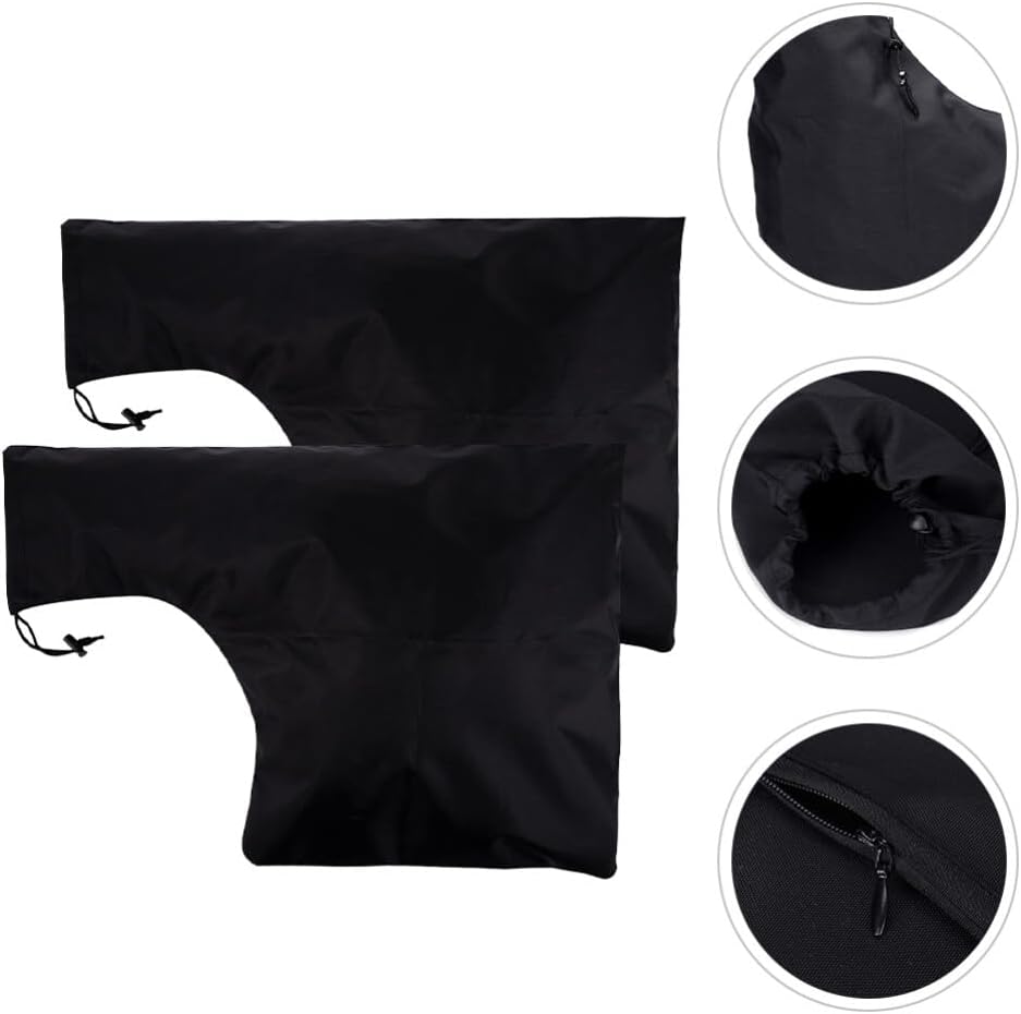 Happyyami Leaf Blower Bags, 2pcs Leaf Collection Bag Replacement Leaf Vacuum Bag Blower Debris Vacuum Bags for Ultra Blower Rake or Vacuum Leaf Blowers Black