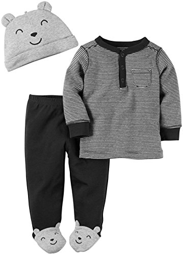 Image of Carter's Baby Boys 3 Pc Sets 126g303, Heather, 3 Months