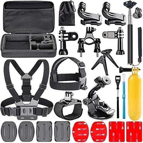 Navitech 18-in-1 Action Camera Accessories Combo Kit with EVA Case - Compatible With The AKASO Brave 7 LE Action Camera Cover
