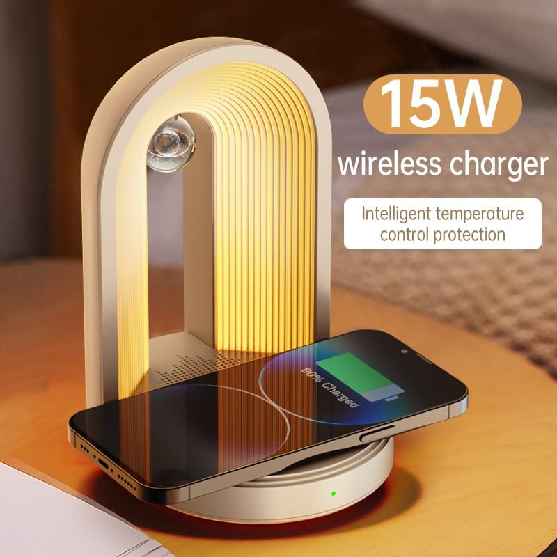3-in-1 Wireless Charger, Night Light & Bluetooth Speaker: The Ultimate Gift for Everyone!