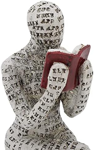Miniatura 6 de FTVOGUE Figura de mujer de lectura, decoración de estantería de lectura para mujer, adorno de escultura para sala de estar (D)