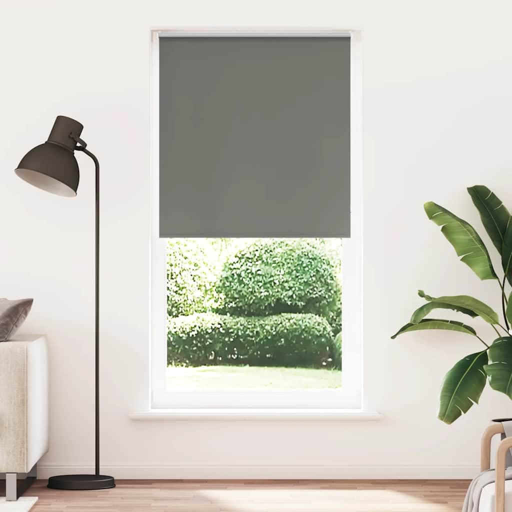 vidaXL Estor Enrollable Opaco Gris 90x230 cm Tela Ancho 85,7 cm