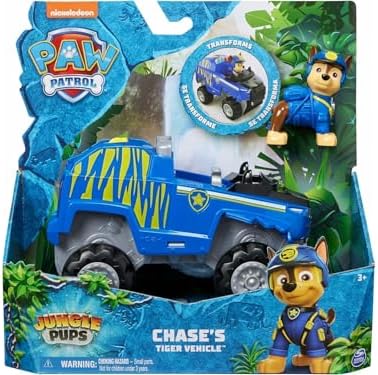 PAW PATROL Jungle Pups Chase figürlü Tiger Aracı (temel araç), 3 yaşından büyük çocuklar için oyuncak - Görsel 2