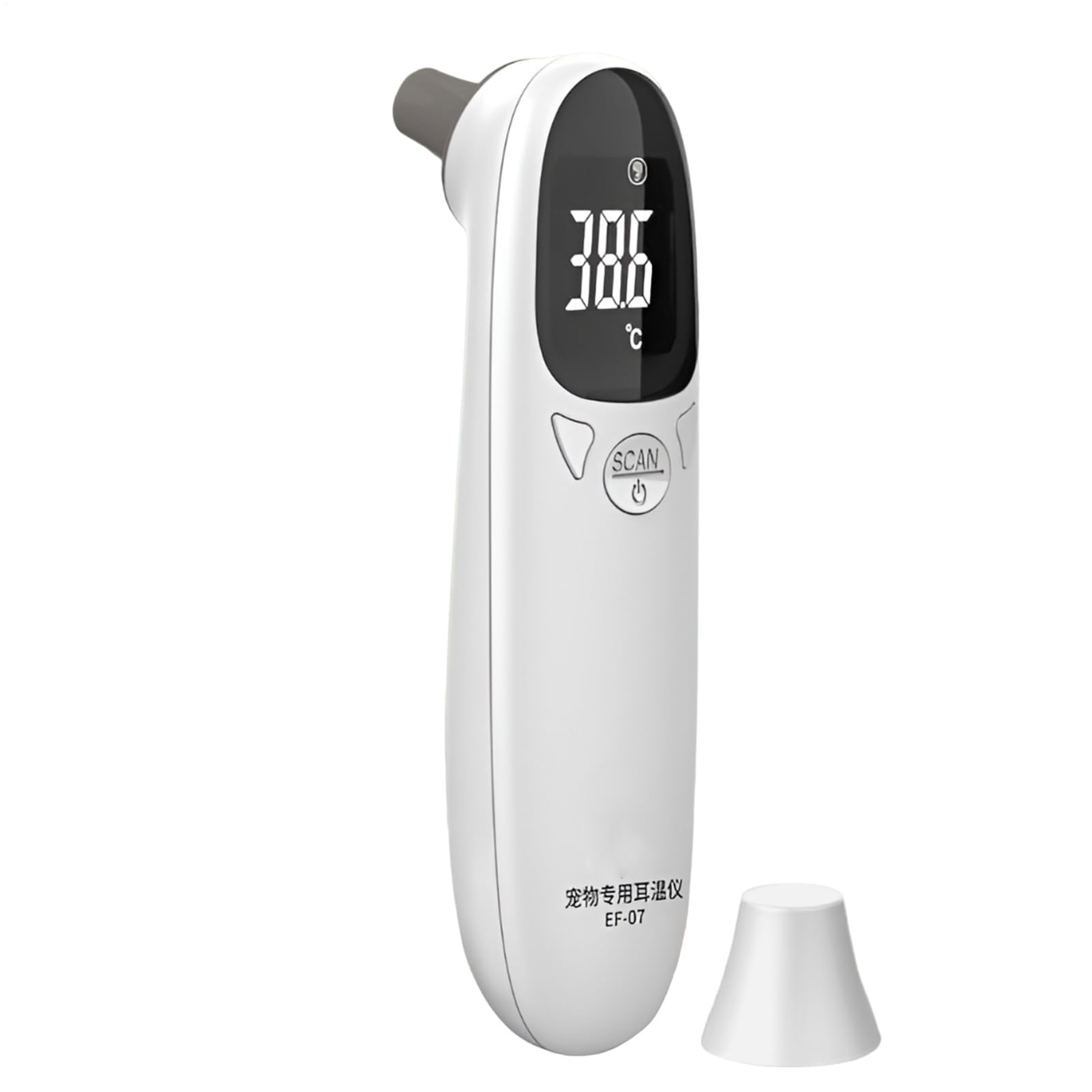 Cat Ear Thermometer - Digital Pet Temperature Reader, LED Display Health Monitor | Smart Feline Thermal Scanner Accurate Reading Device, Rechargeable Temperature Measuring Tool for Kittens
