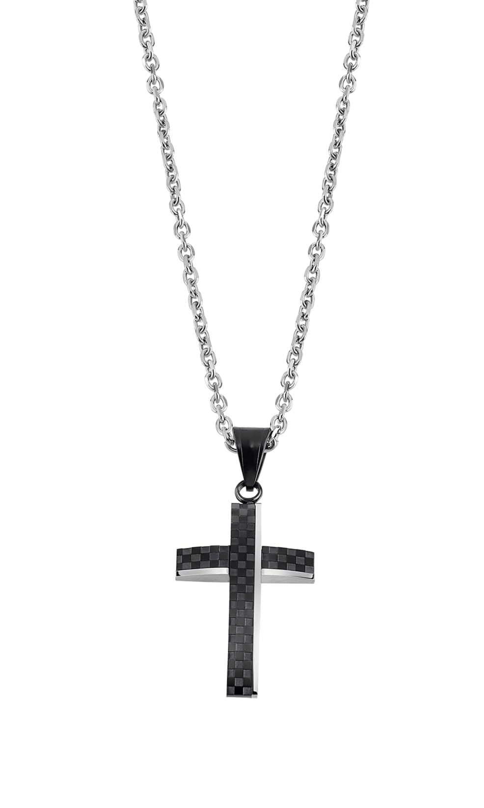 LOTUS STYLE Collar LS2105-1/2 Men In Black Acero inoxidable 316l Cruz 500.00 mm Hombre