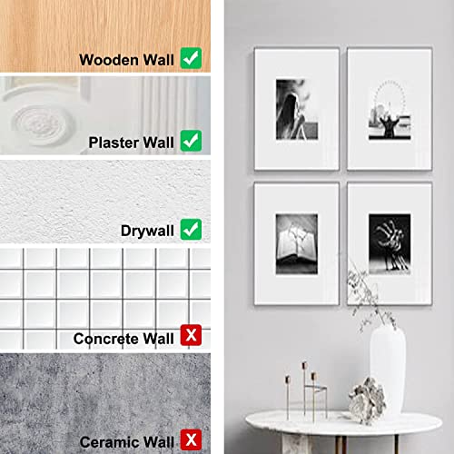 Image of FUZANWJ 50Pcs Double Headed Picture Hanging Nails | Thumb Tacks for Wall Hanging, Renter Friendly Decor, For Drywall or Wooden Wall, Home Office Photo Decorations
