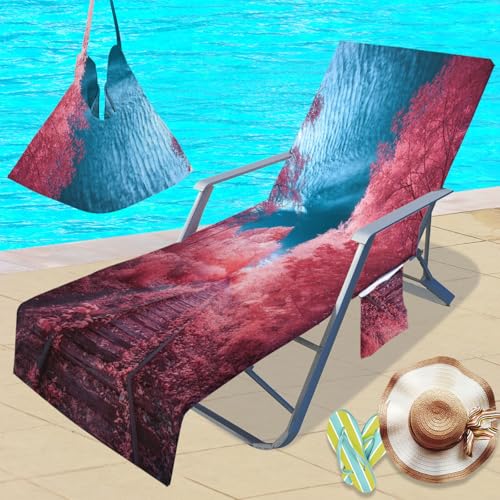 Materiali di Qualità: morbida, assorbente e confortevole, la fodera per sedia da spiaggia è realizzata in materiale in microfibra di alta qualità, Usiamo modelli e disegni alla moda e accattivanti sull'asciugamano, prendi i divertenti teli da mare e goditi l'estate.