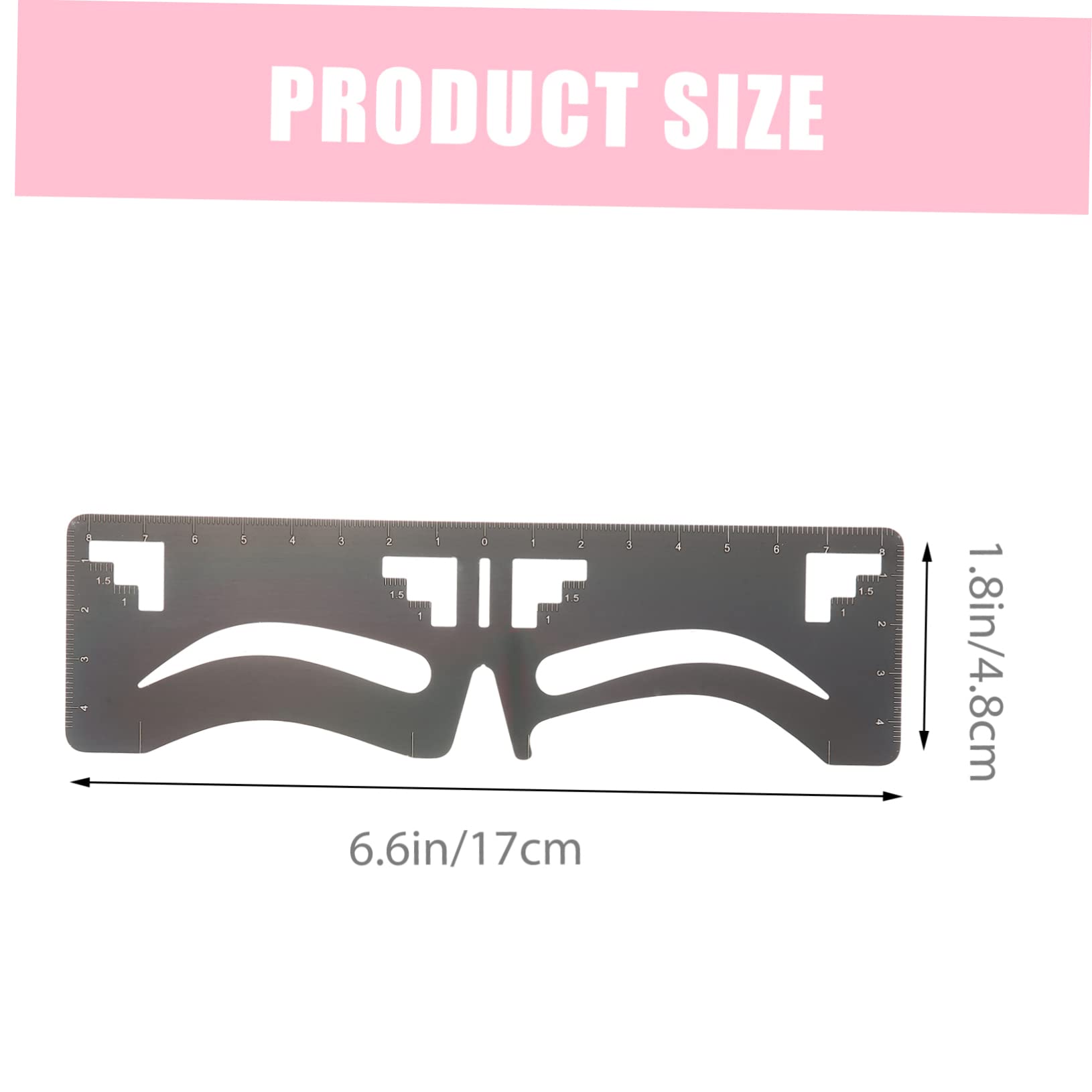 FRCOLOR 6pezzi Per Sopracciglia Acciaio Inossidabile Strumento Guida Per La Creazione Sopracciglia Stencil Per Per Donne e Ragazze