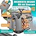 LOVPET® Transportbox Hund Katze Transporttasche XL 82x58x58cm | Hunde-Tragetasche Faltbare Katzentasche | Haustier-Transportbox inkl. Hundenapf & Schultergurt | für Katzen & Hunde Hellgrau