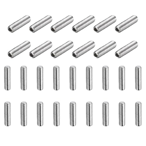 QUARKZMAN 120 Pcs Vis Sans Tête M3-0.5 x 6mm, Vis À Tête Hexagonale Creuse À Point Creux En Acier Inoxydable 304 Pour Réparation De Robinetterie De Salle De Bain Meubles Projet DIY
