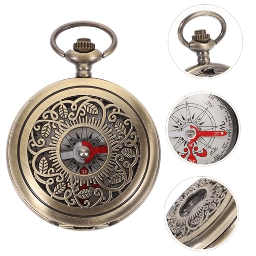 Brújula vintage Veemoon estilo reloj de bolsillo miniatura 7