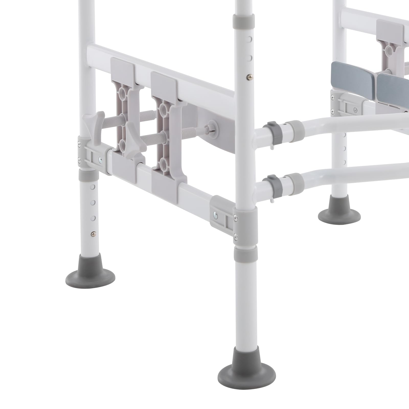 Barandilla de seguridad para inodoro, 60 x 50 x 14,5 cm, marco de seguridad para inodoro con altura y ancho ajustables para personas mayores, se puede utilizar en baños, hospitales, hogares de