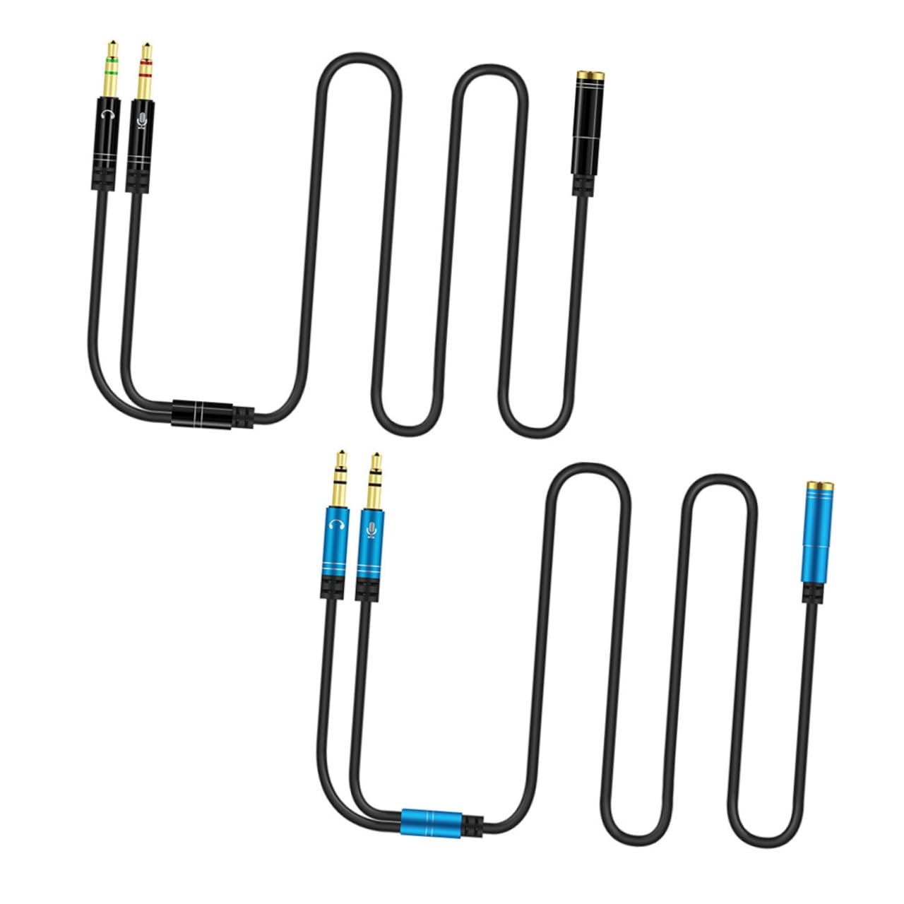 Uonlytech 10piezas Divisor De Auriculares De Adaptador De Audio para Micrófono y Auriculares Cable De Conexión para Pc y Ordenadores Portátiles para Usos Múltiples