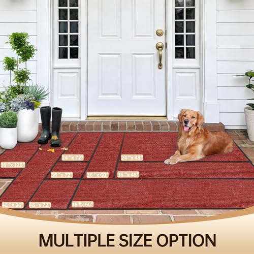 Amyracel Front Door Mat Indoor Outdoor Entrance, 36" x 120" Heavy Duty Commercial Floor Mat, All-Season Waterproof Rubber Back Doormat for Entryway, Fade Resistant, Low Profile, Easy Clean by Amyracel - Used condition - Image 2