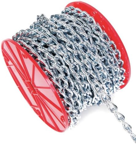 Koch 717926 Machine Twist Chain, Trade Size 2/0 by 75 Feet, Zinc Plated
