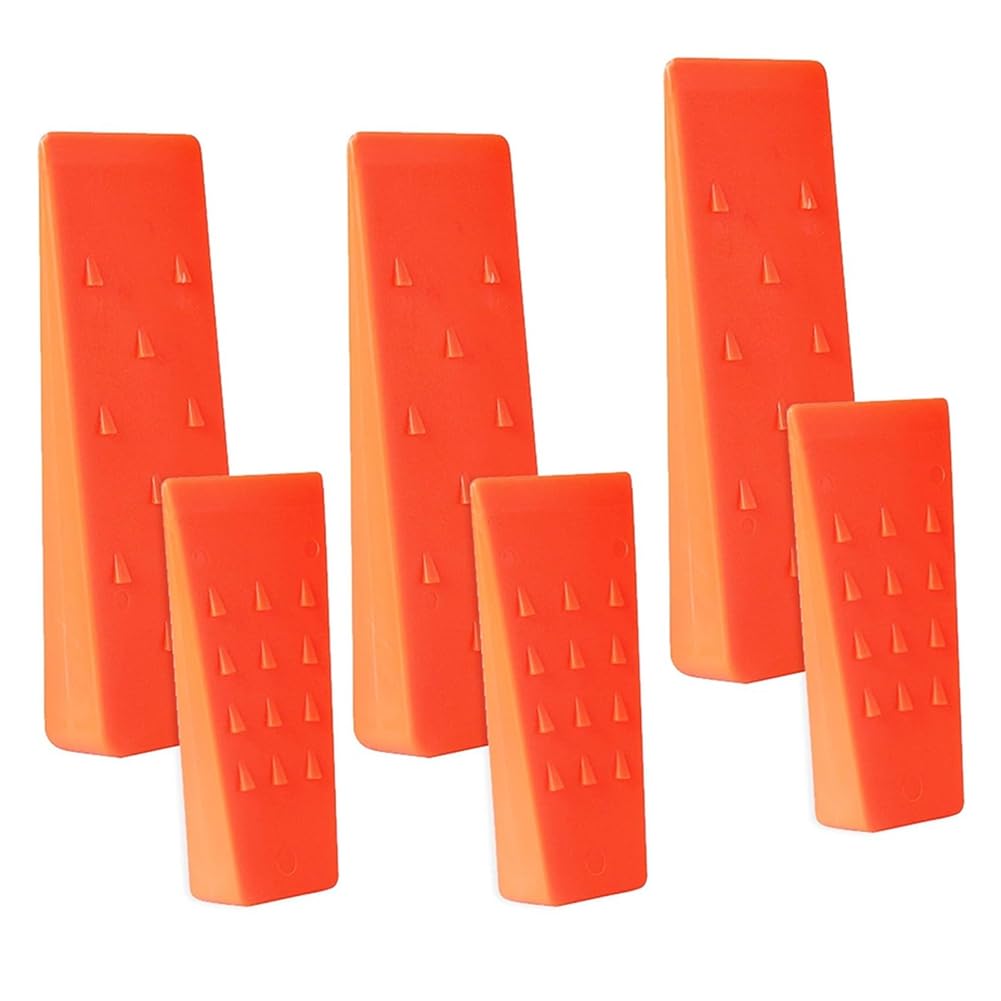 UDSKNV[KSL Tree Felling Wedges with Spikes for Safe Directional Cutting - Includes 8" and 5.5" Sizes