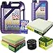 Produktbild QR-PARTS 69334665 Filter Set Inspektionspaket 6 Liter Liqui Moly Motoröl Leichtlauf High Tech 5W-40 MANN-FILTER Innenraumfilter Luftfilter Ölfilter