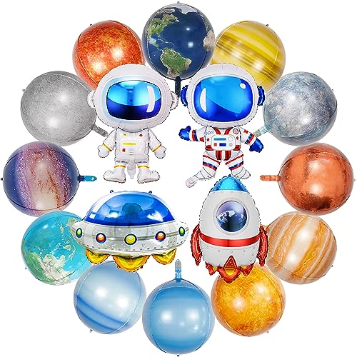 16 Pcs Large Outer Space Galaxy Foil Balloons