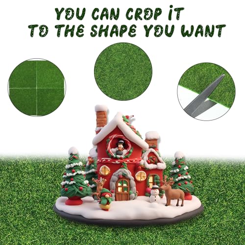 Aeaocvo 4 PCS Fake Grass Sheets - Image 3