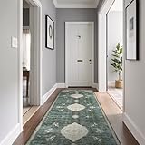 Beverly Rug Non Slip Rugs 2x7 Boho Medallion Floral Non Skid Rubber Backing Easy...