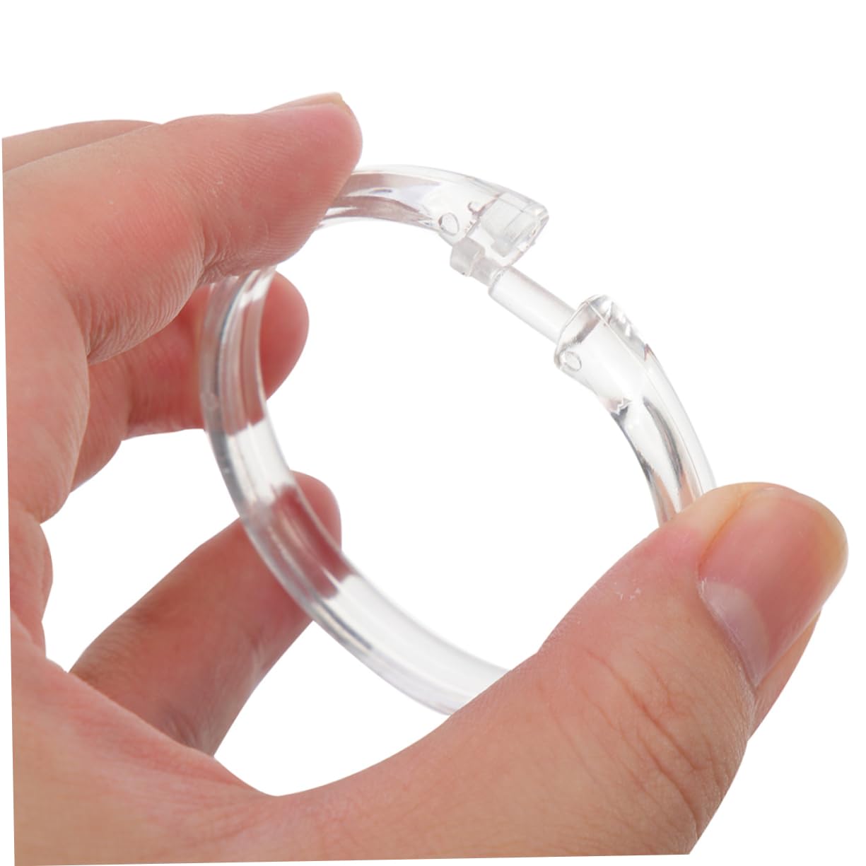 Alipis 5 Set Gancio per da Doccia Nero Inossidabile Anelli per Tende Tu di Grandi Dimensioni Ganci per Tende da Bagno Ganci per Tende in Plastica Acrilico Trasparente 20 Pezzi*5
