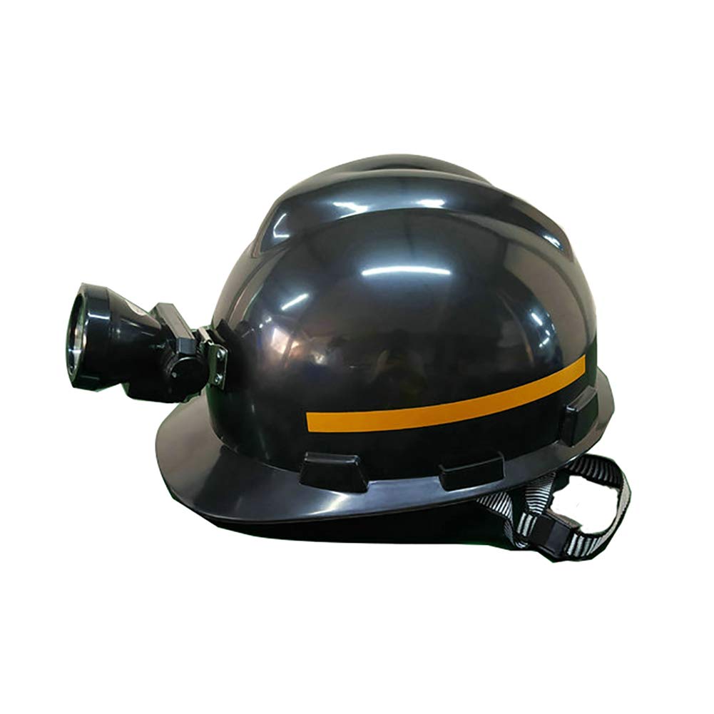 Casco con luz, Casco de Seguridad Industrial, Casco de construcción rígido, ventilado, arnés de 4 Puntos, Casco de Protección, Casco de Trabajo Casco