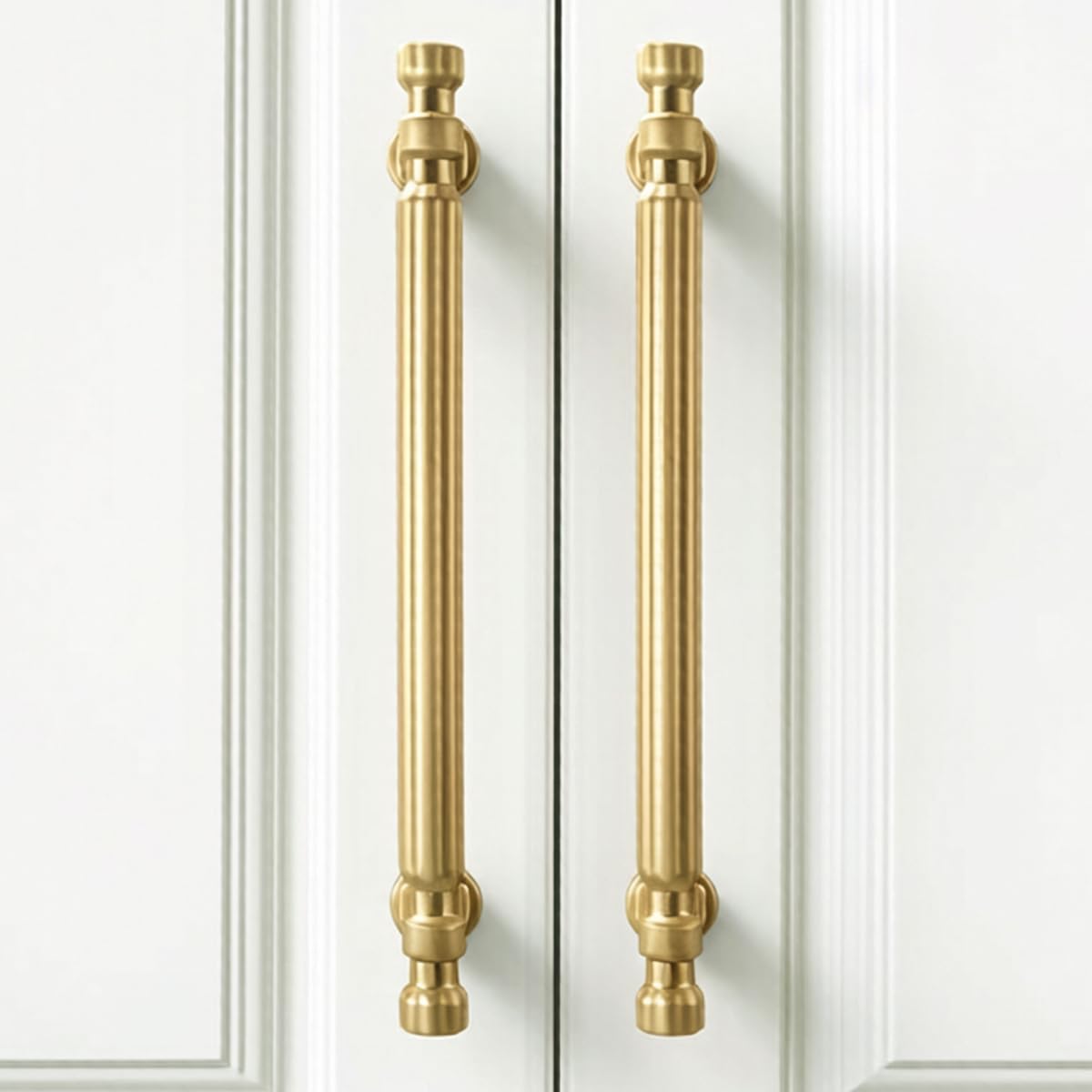 IAFVKAI Kitchen Cupboard Handles 128mm Brushed Gold 2 Pack Cabinet Pulls