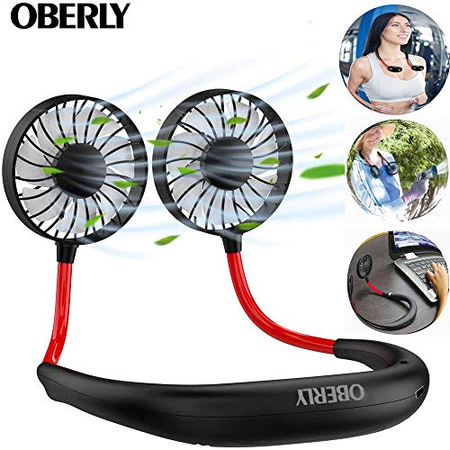 Portable Fan OBERLY Mini fan Hands free Personal fan USB fan Handheld fan