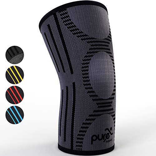 Pure Support Knee Brace Compression Sleeve Support | Patella Stabilizer for Meniscus Tear
