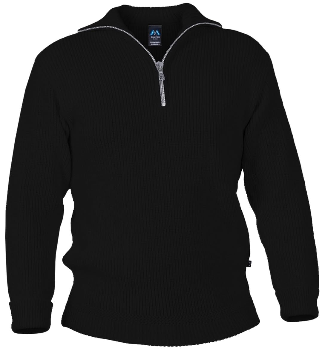 Blauer Peter - Merino-Troyer - Pullover - Metall-Zip - 10 Farben