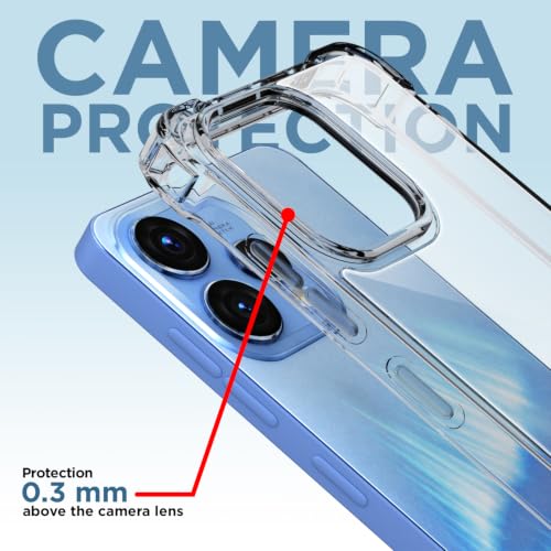 Image of Outlouders Back Cover for Oppo Reno 15 5G / Oppo Reno 15C 5G Clear Transparent PC + TPU Bumper Case with Raised Edges for Shockproof Protection (Transparent)