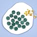 JOE FOREMAN 12Pcs 14mm Natural Green Aventurine Jade Stone Plant Rose Flower Double Side Hand Carved Gemstone Semi Precious Beads for Jewelry Making