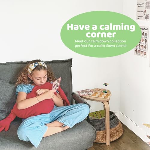 Calming Corner Items - Calm Down Corner Kit with Special Education Posters, Feelings Chart, Wooden Emotional Puzzle - Essential Calming Corner Supplies for Emotional Learning - Image 5