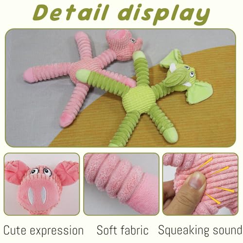 Juguete mordible suave para perros pequeños en forma de cerdito o elefante miniatura 3