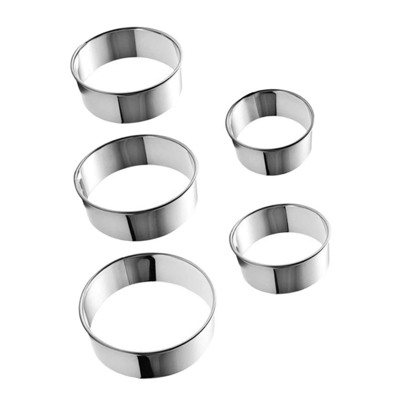 IMIKEYA 1set Stainless Steel Mousse Round Baking Mold for Cakes Cookies and Pastries Reusable Kitchen Dessert Tool for Baking and Decoration