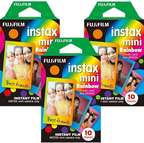 Fujifilm Instax Mini Instant Multi Colored Film, 10 Sheets, (3 Pack Value Set)... (Rainbow) - image 6