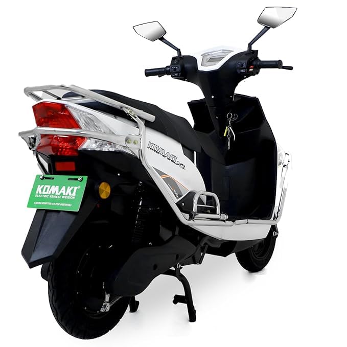 Image of KOMAKI ELECTRIC SCOOTER - X-ONE | FROST WHITE | 85+ KM RANGE PER ONE CHARGE | NO DRIVING LICENSE AND REGISTRATION REQUIRED | NON RTO E-SCOOTER, NO DL REQUIRED