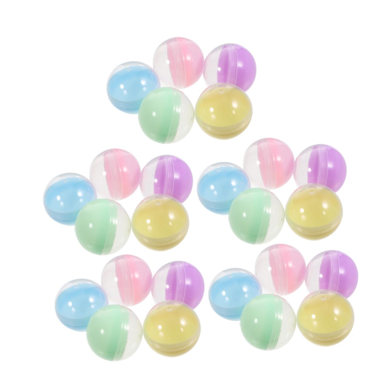 Zerodeko Macaron Color Shell 75mm Balls Decorative Bowl Gachapon Vending Balls for Kids