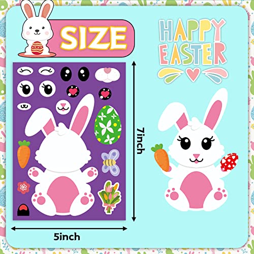 36 Sheet Easter Stickers For Kids, Easter Party Games Make A Face Stickers, Happy Easter Stickers For Cards Diy, Easter Stickers For Toddlers, Easter Egg Bunny Sticker For Family Schools Classroom Activities #TOP2