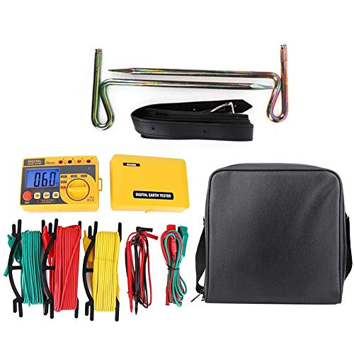 Outingstarcase Resistencia de aislamiento digital tester, EM480D tierra a tierra del medidor el�ctrico port�til de alta sensibilidad ohmios metro del probador for el sistema el�ctrico, pruebas al aire