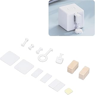 Aramox Smart Fingerbot Button Tool Kit,5 Replaceable Striking Heads 2 Wood Blocks 6 Adhesive Pads for Home Office Automation