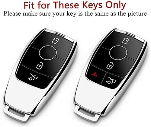 Miniatura 2 de Funda para llavero compatible con Mercedes Benz C E S M CLS CLK GLK GLC G Class Bling Crystal Rhinestone Diamond Key Case