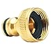 Produktbild Messing Hahnanschluss 3/4 Zoll Messing Tap Connector Faucet Adapter Garten Hahnverbinder Wasserhahn Anschluss für Wasserhähne