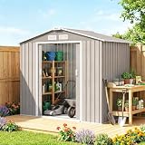 Outsunny Caseta de Jardín Exterior 2,5 m² 213x130x185 cm Madera Natural